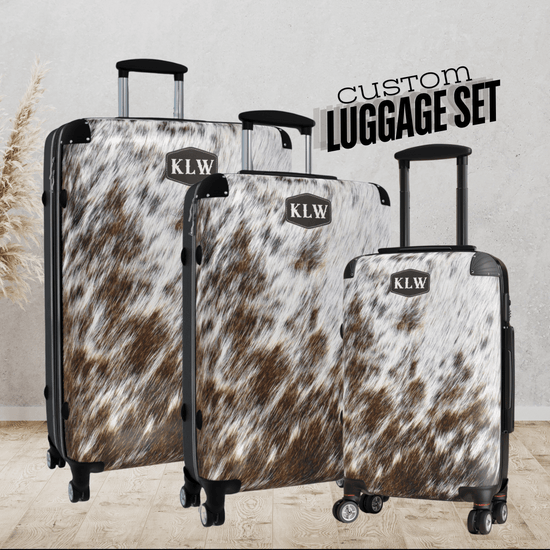 Personalized Cowhide Luggage set for women