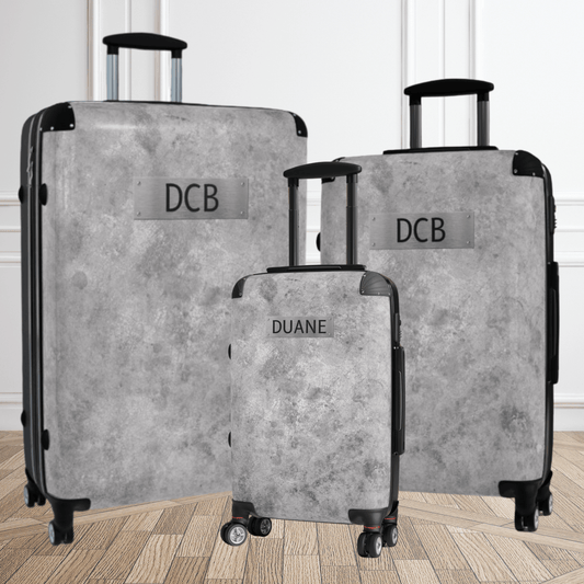 Personalized Luggage For Men Gray Spinner Suitcase