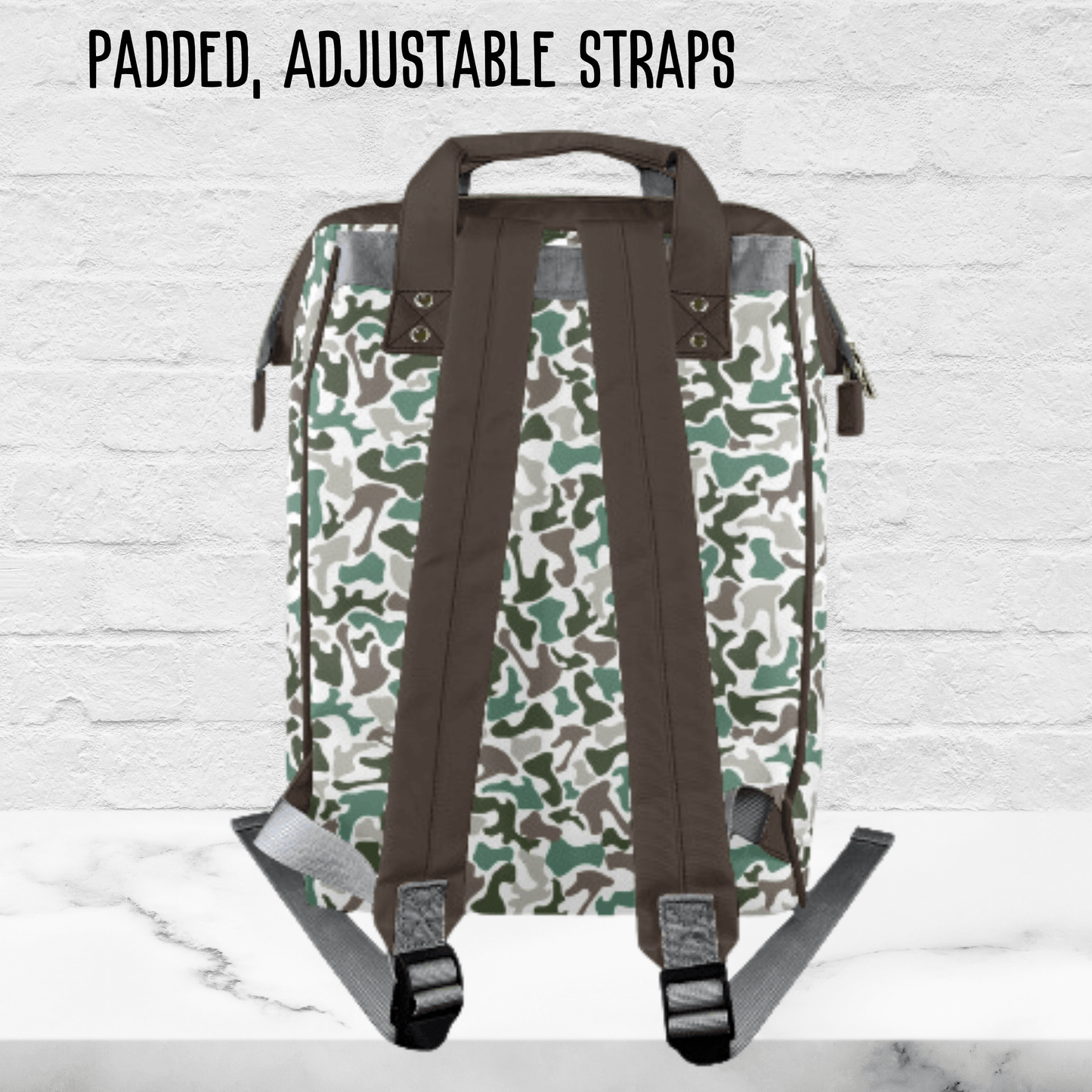 Personalized Camouflage Diaper Bag Backpack Camo Baby Bag for Fathers Baby Shower Gift for New Dad Baby Boy