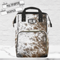 Cowhide Diaper Bag Backpack Monogram Baby Shower Gift