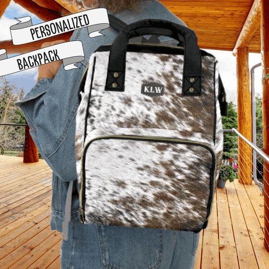 Cowhide Diaper Bag Backpack