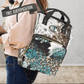 Personalized Diaper Backpack Cow Print Backpack Southwestern Bag