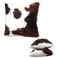 Faux Cowhide Pillow Cover, Cow Print Pillow Cover, Brown Rust Spot Cow Print