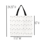 Canvas Tote Bag, Off-White with Boho Farmhouse Flower