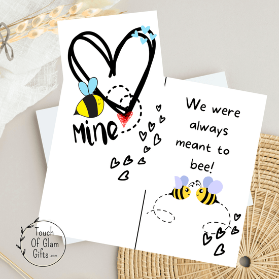 Be Mine Valentines Day Card Printable for free when you join our email. These cute bees are perfect for a valentines day card printable.