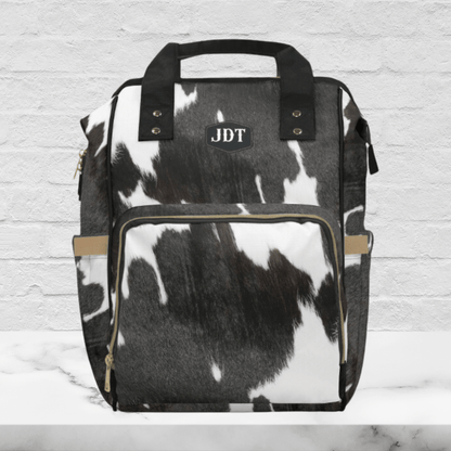 Wholesale: Diaper Bag Backpack, #4, Custom Cowhide Print Diaper Bag Personalized