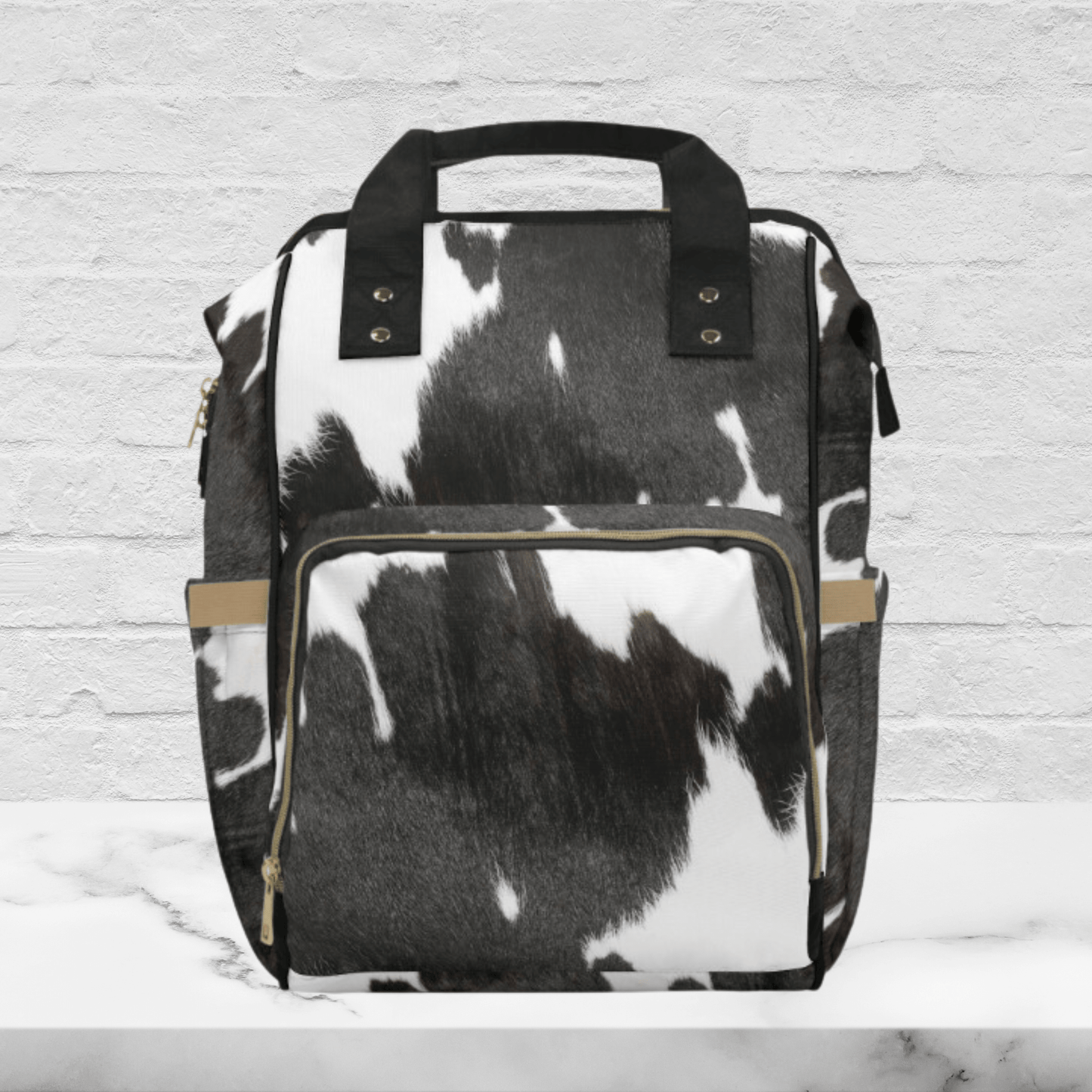 Wholesale: Diaper Bag Backpack, #4, Custom Cowhide Print Diaper Bag Personalized