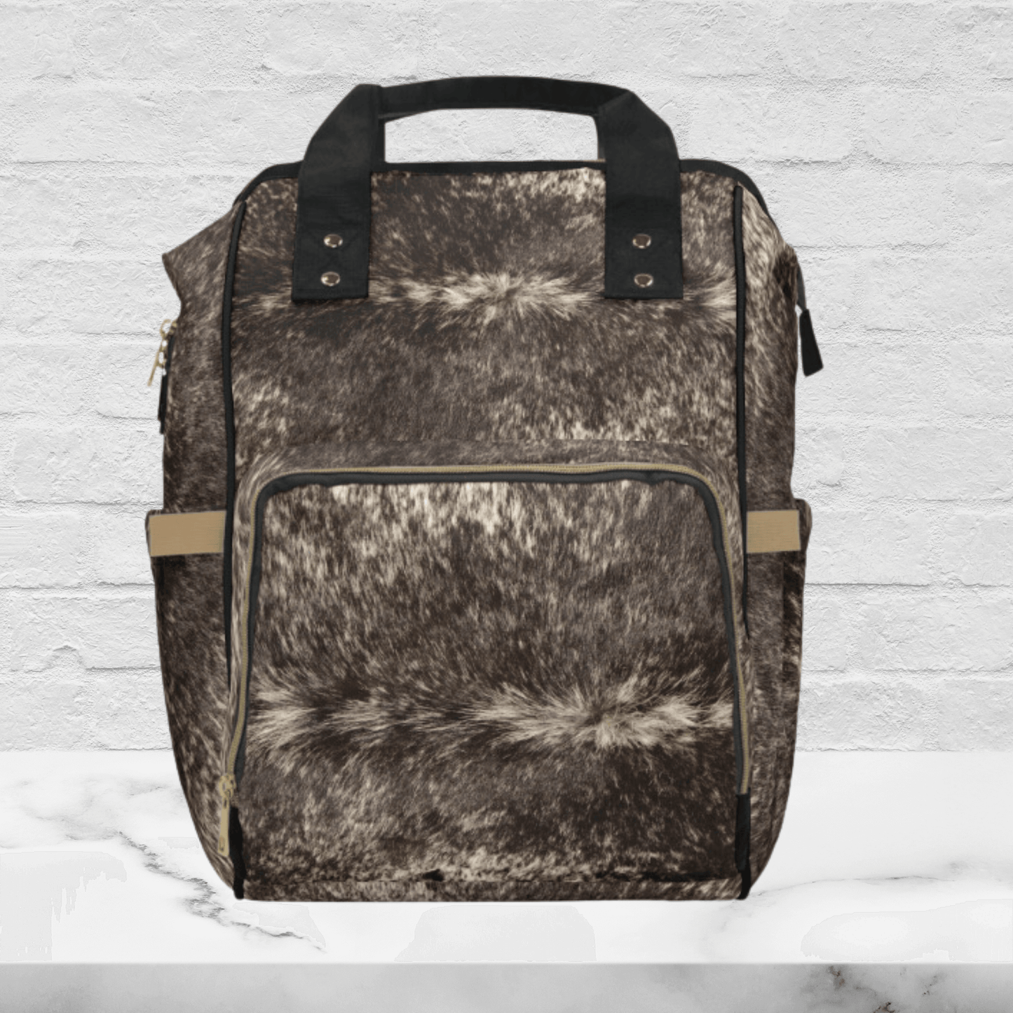 Wholesale: Diaper Bag Backpack, #5, Custom Cowhide Print Diaper Bag Personalized