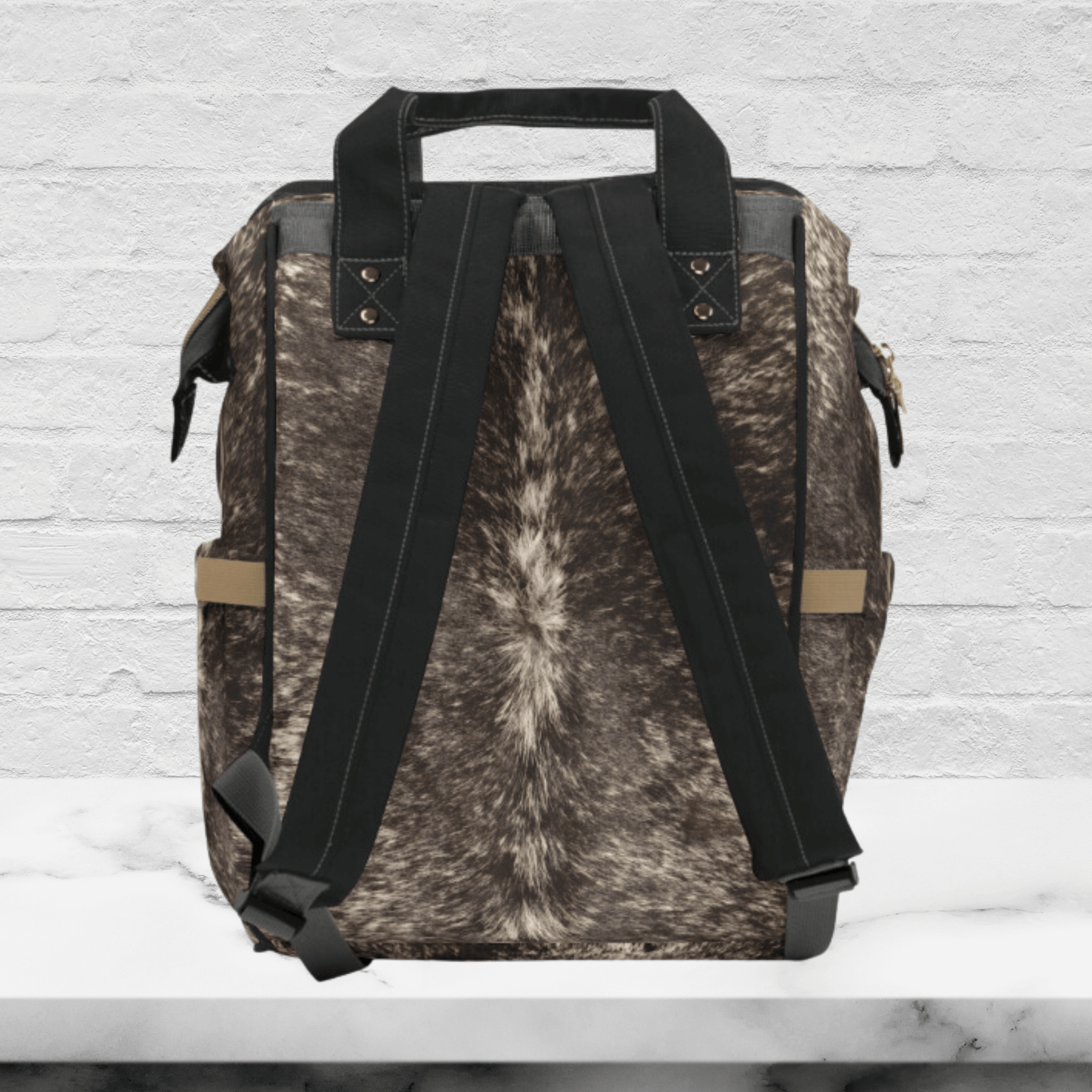 Wholesale: Diaper Bag Backpack, #5, Custom Cowhide Print Diaper Bag Personalized