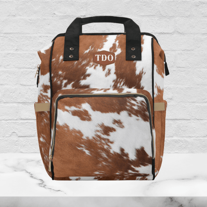 Wholesale: Diaper Bag Backpack, #7, Custom Cowhide Print Diaper Bag Personalized