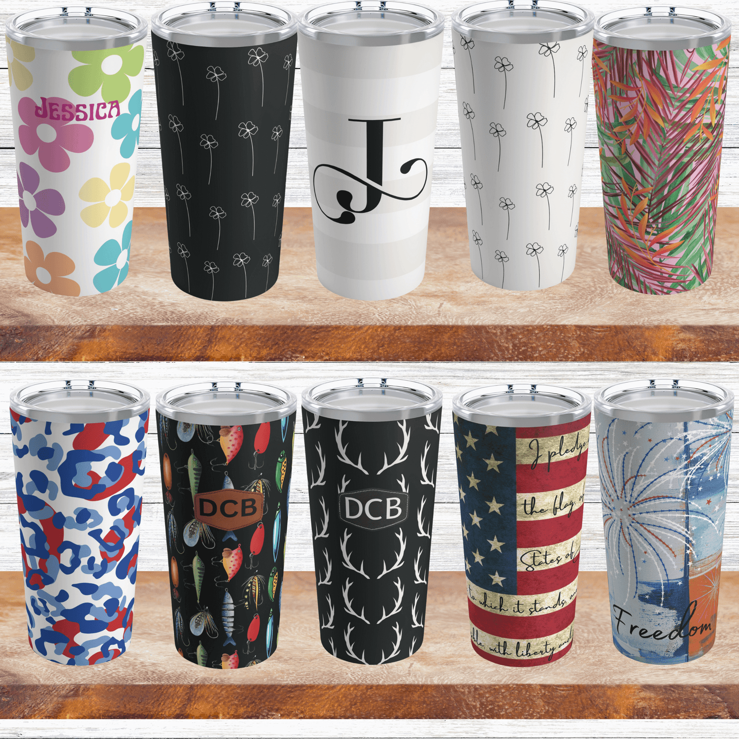 Our personalized 20 oz tumblers make a great gift for anyone on your list.