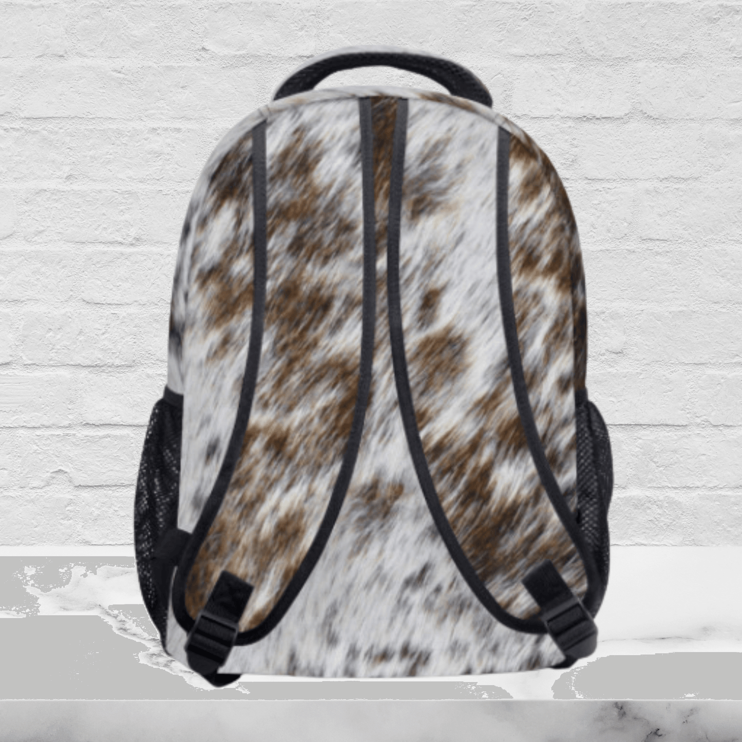 Cowhide Backpack Personalized with Name, Cow Backpack for Her