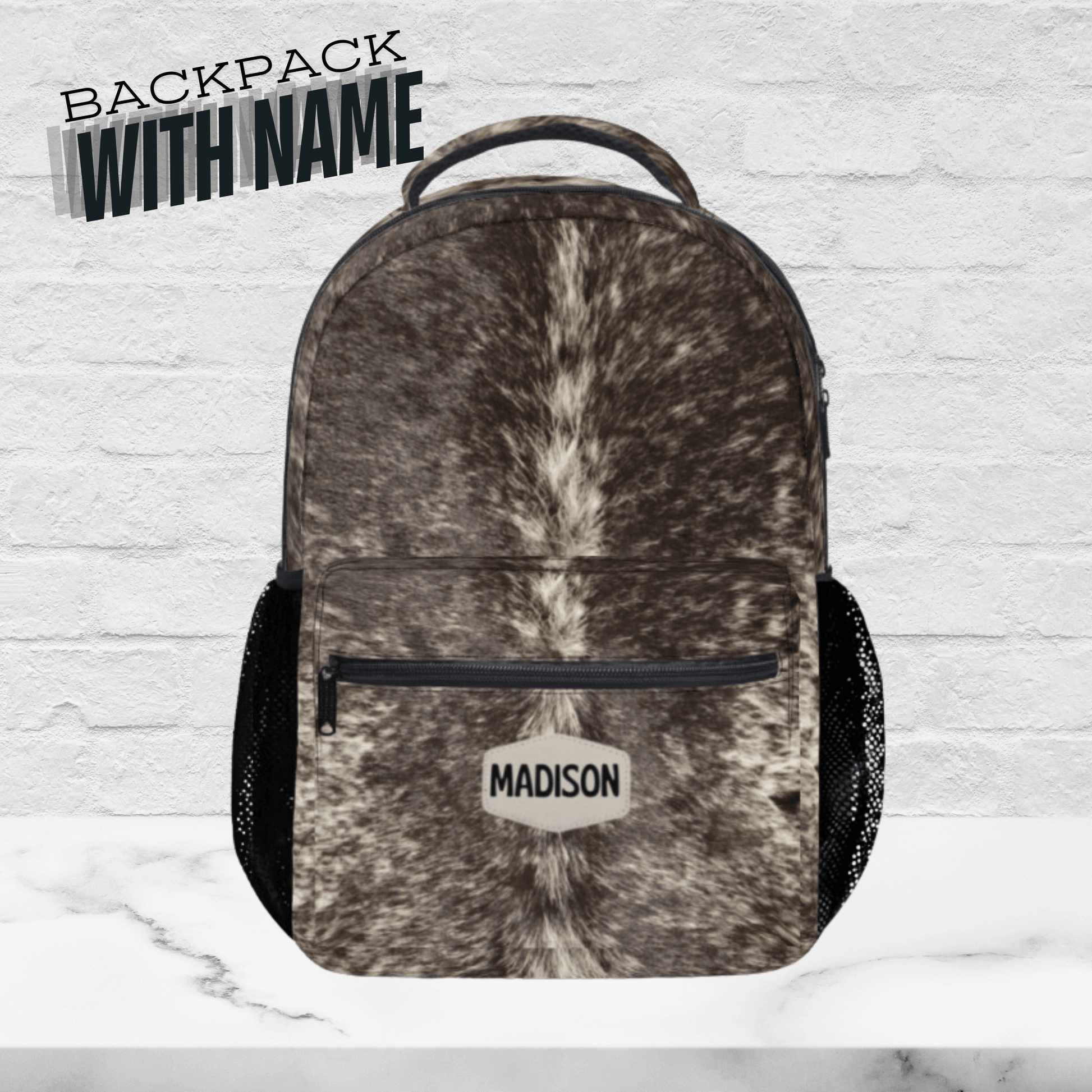 Cowhide Print Backpack for Her