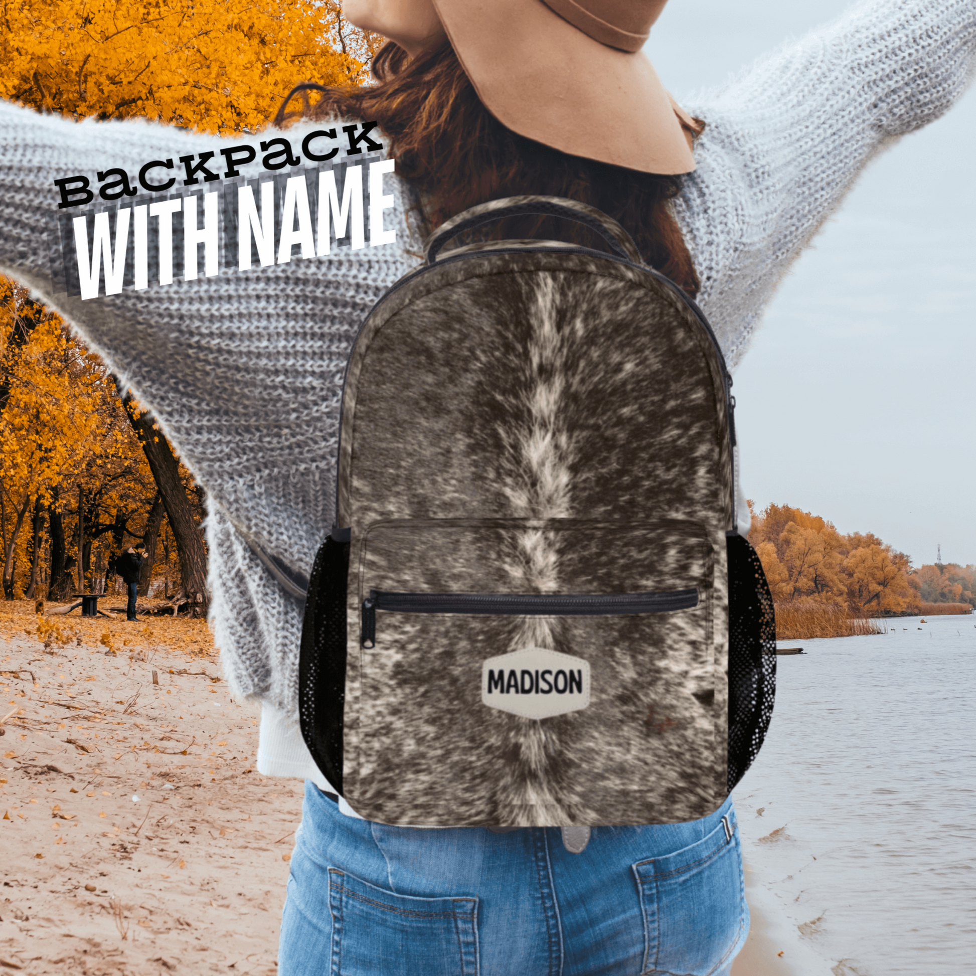 Western Style Hide Backpack for Cowgirl