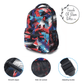 Custom Backpack For Teens: Black, Red & Turquoise Geo Design