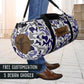 Blue Camo Weekender Bag Custom Name Travel Gear Personalized Duffel Bag For Men Boys Durable Oxford Canvas Construction Adjustable Shoulder Strap Padded Comfort Metal Hardware Zippered Pockets Perfect Weekend Trip Companion Gym Bag Sports