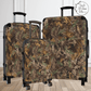 Our plain camo luggage for guys in three sizes and without the monogrammed initials. 