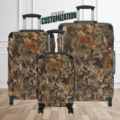 Camo Luggage Set for Men Monogrammed Suitcase