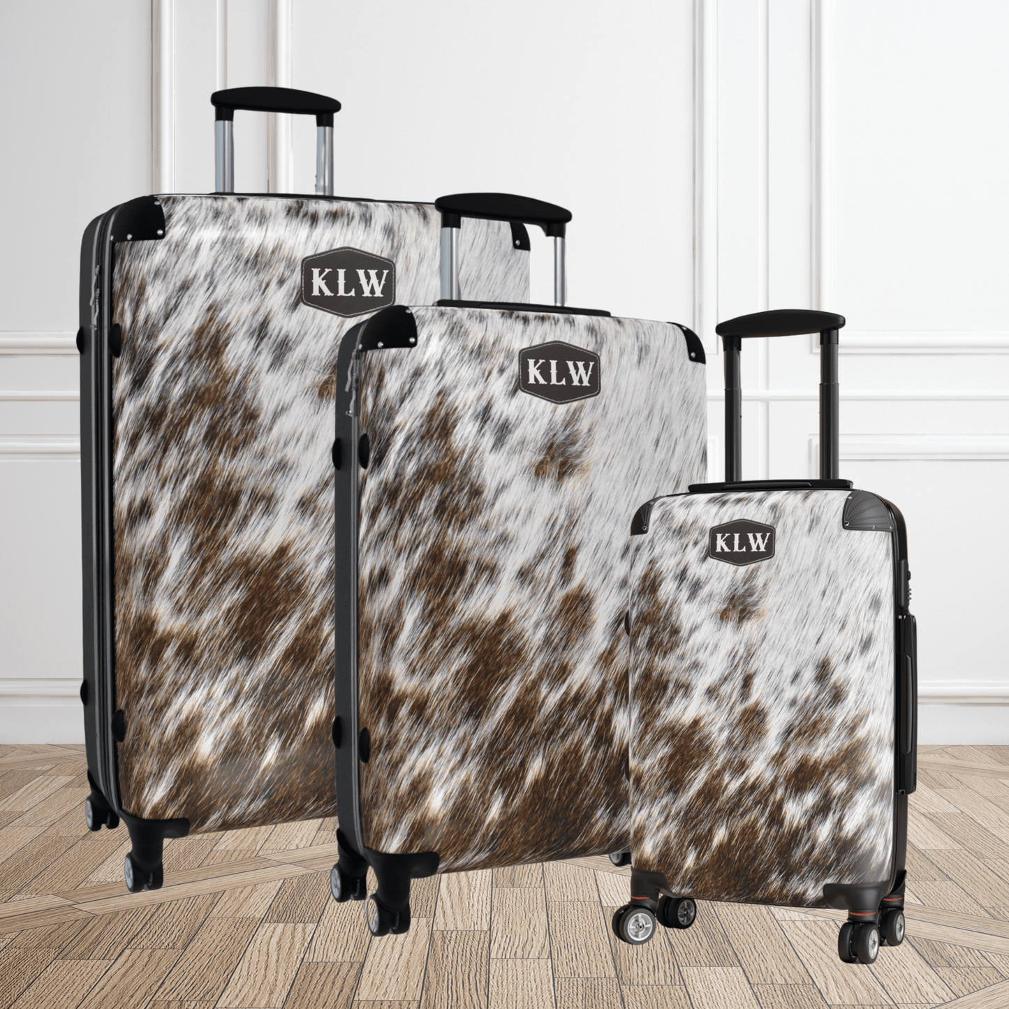 Luggage Set Cow Print Hard Shell Suitcase