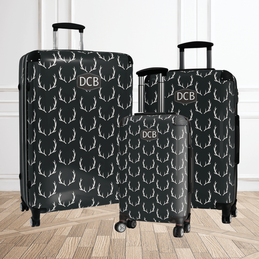 Luggage for Men Deer Antler Personalized Suitcase For Hunter