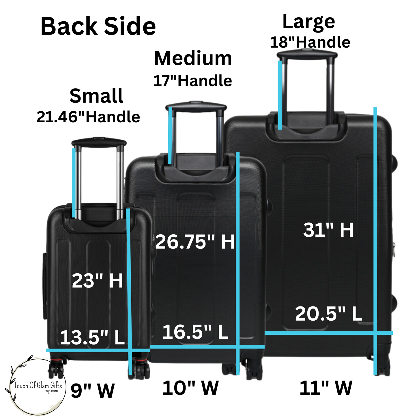 Custom Monogramed Luggage For Men #2, Dark Grey Leather & Custom Initials