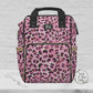 Personalized Leopard Print Diaper Bag Backpack - Baby Shower Gift for Stylish Mom