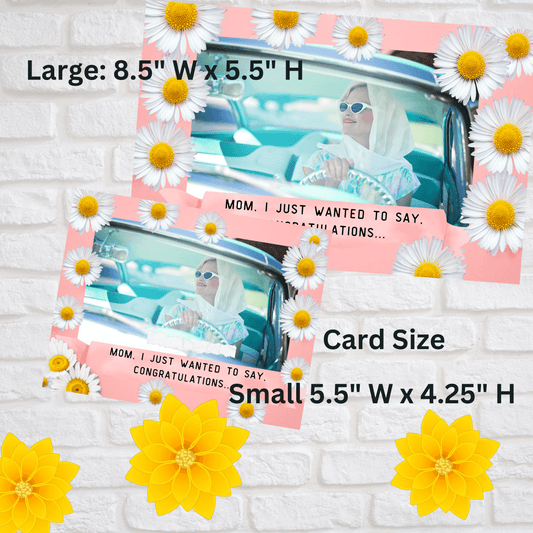 large and small size card for mom printable