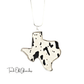 Wholesale Necklace: Genuine Leather Black Cowhide Texas Pendant / 1 Available