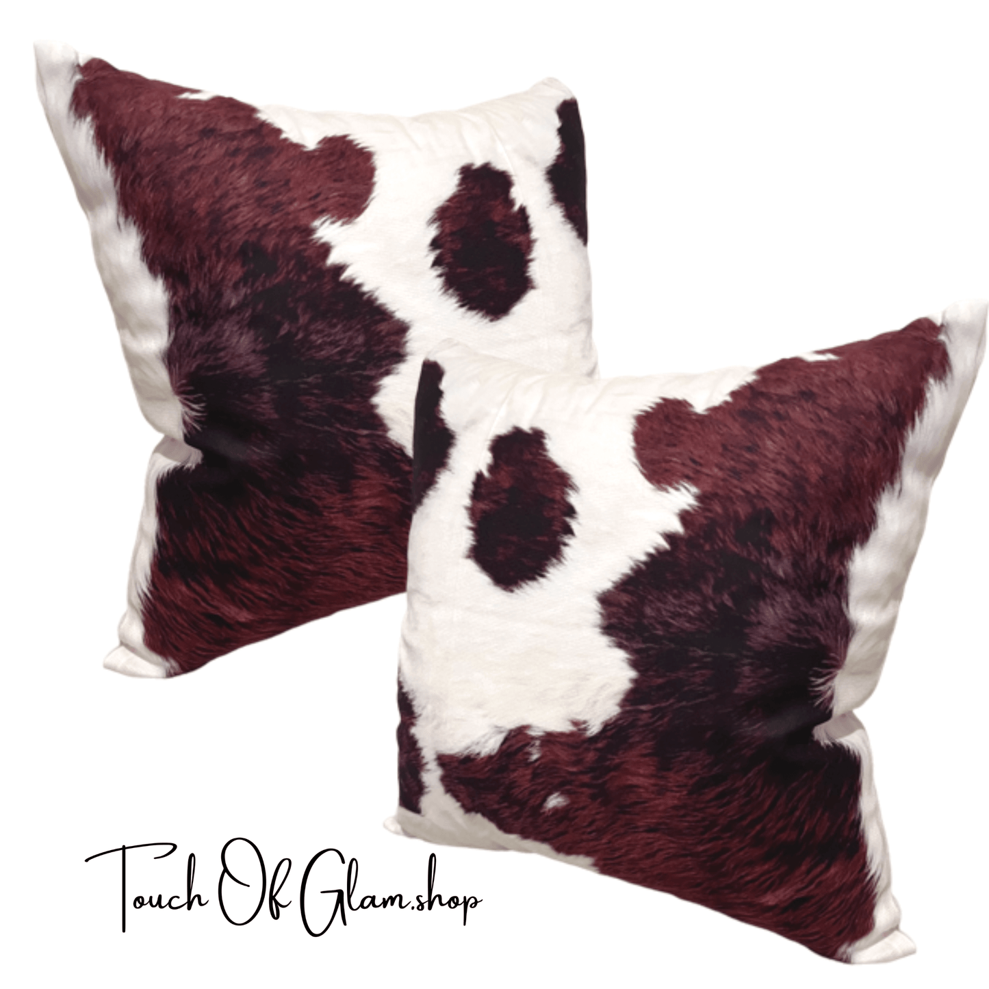 Wholesale Throw Pillow covers Faux Cowhide Brown Spotty Print