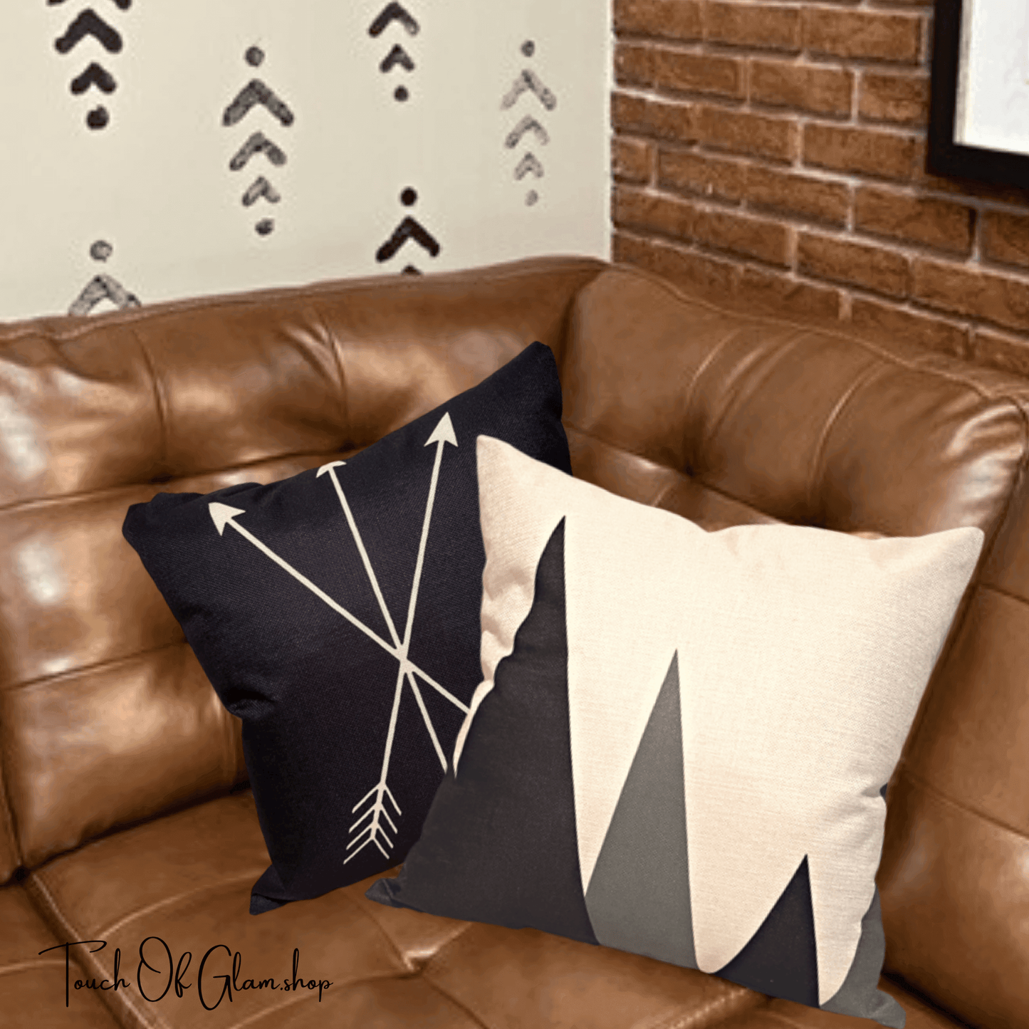 Throw Pillow:  Mountains, Off-White Collection