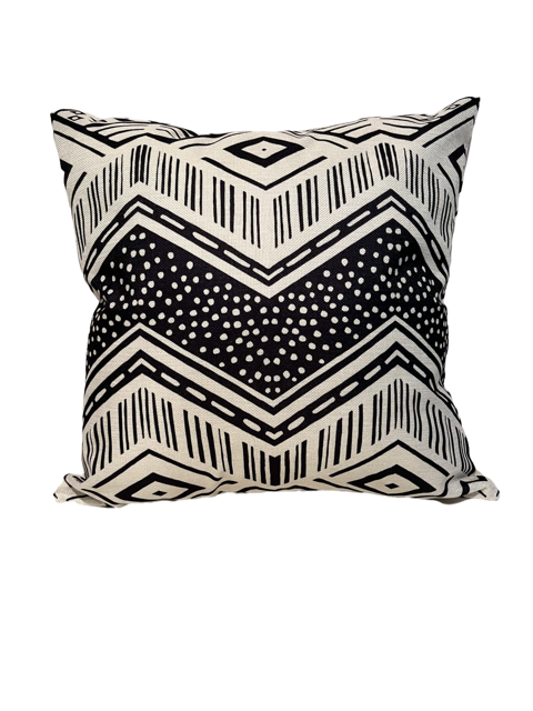 Throw Pillow: Boho-Tribal Bold, Off-White Collection