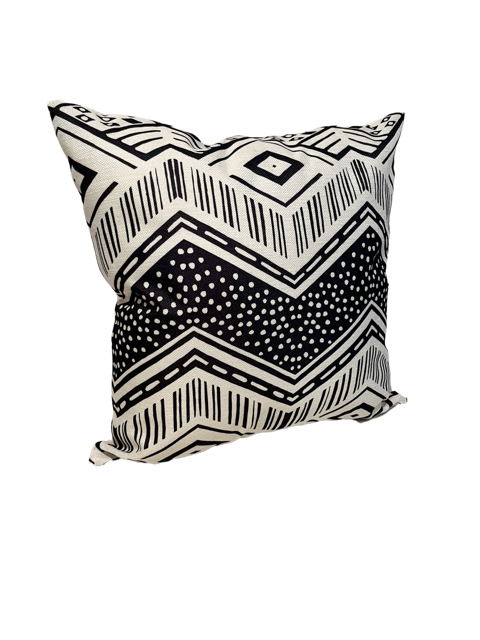 Throw Pillow: Boho-Tribal Bold, Off-White Collection