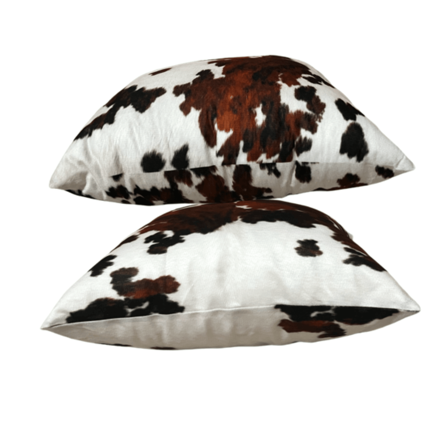 Wholesale Throw Pillow Cover: Faux Cowhide Brown & White Spots Print