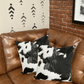 Wholesale Throw Pillow Covers, Faux Cowhide, Black & White