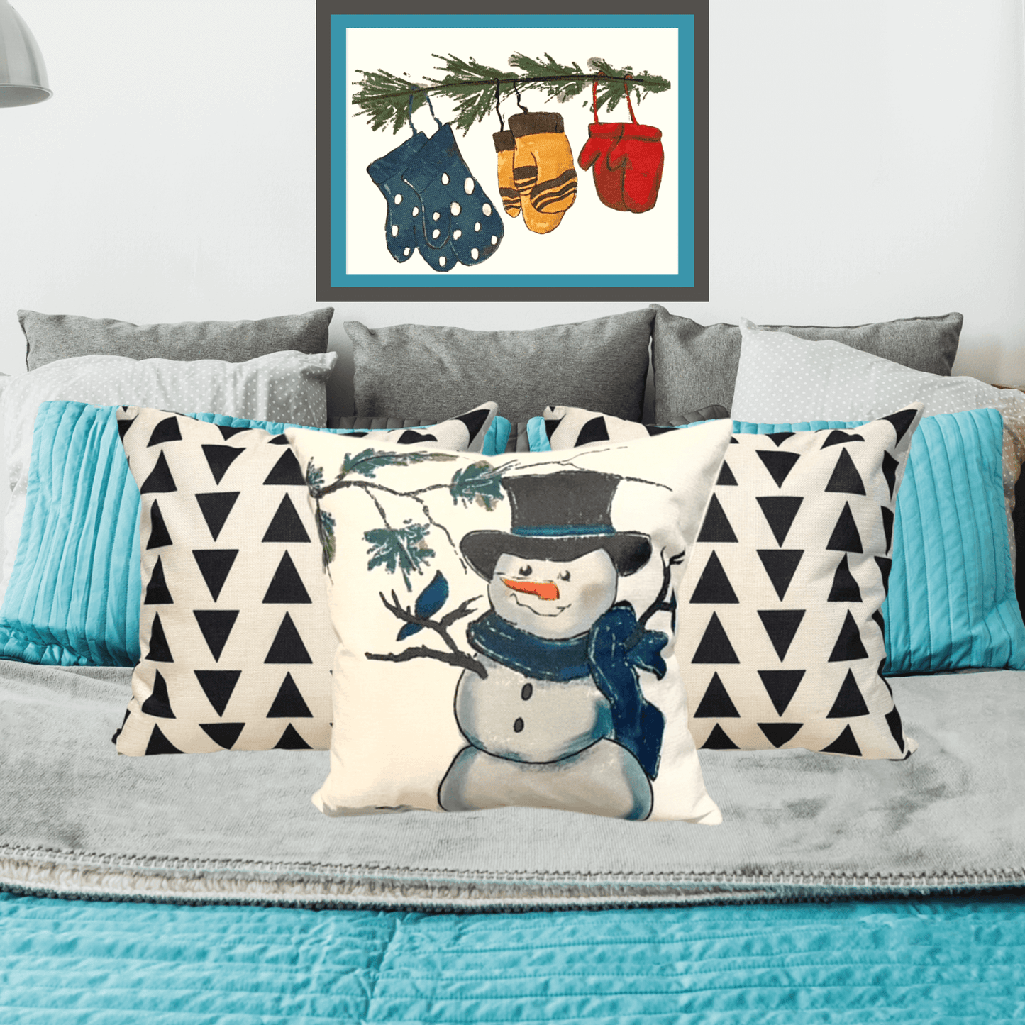 Wholesale Throw Pillow Cover: Snowman Off-White Collection