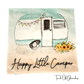 Throw Pillow: Happy Little Camper