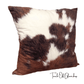 Wholesale Throw Pillow Covers Faux Cowhide Brown, Auburn & Off White